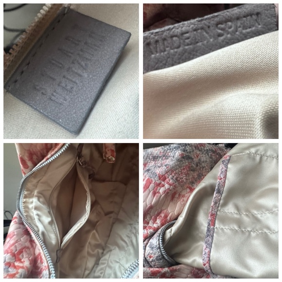 Stuart Weitzman VintageY2K Snake Embossed Leather Hobo Shoulder Bag Animal Print - Picture 15 of 16